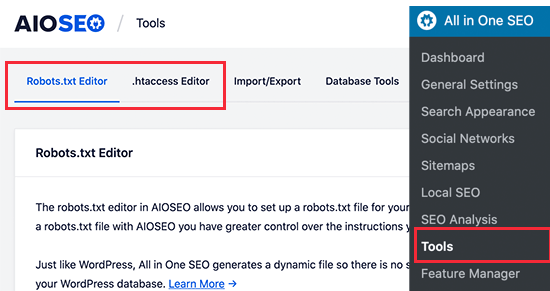 File Editors Dashboard