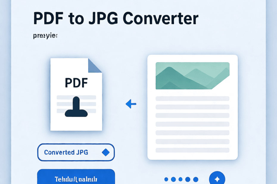 Featured image showing PDF to JPG conversion interface demo